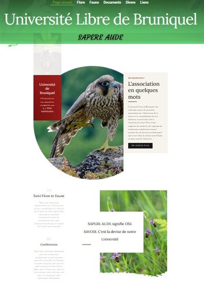 Nouveau site internet de l'Université Libre de Bruniquel