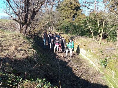 Chantier jeunes restauration d'une mare Natura 2000 à Gasques