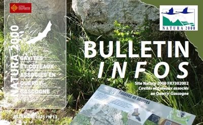 Le bulletin d'infos 2025 n°13 du site Natura 2000 Cavités et Coteaux Associés en Quercy-Gascogne est disponible !