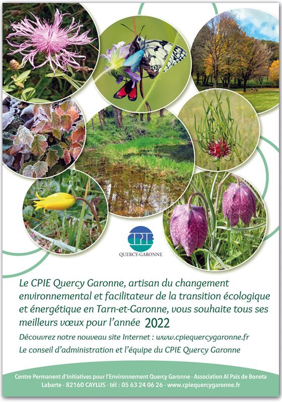 Le CPIE Quercy Garonne vous souhaite tous ses meilleurs vœux pour l’année 2022
