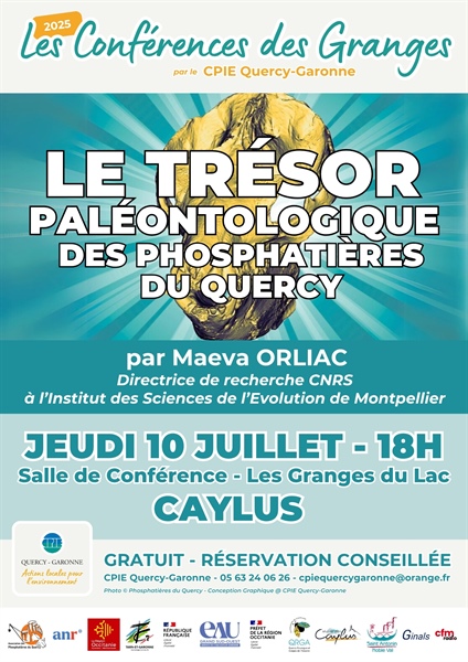 Conférence « Le Trésor Paléontologique des Phosphatières du Quercy »