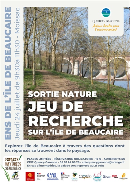 Sortie Nature : Jeu de recherche sur l'île de Beaucaire