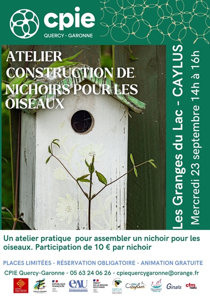 Ateliers Famille Biodiversité  : Construction nichoirs oiseaux