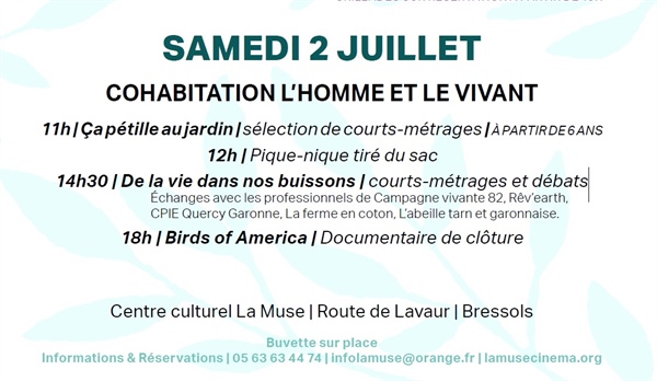 Ciné / Débat Samedi 2 juillet à Bressols Festival  "La Croisée des Muses"