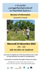 Une réunion technique d’information sur les  jardins partagés/familiaux /collectifs en Pays Midi-Quercy : Mercredi 14 décembre 2022 de 14h à 16h